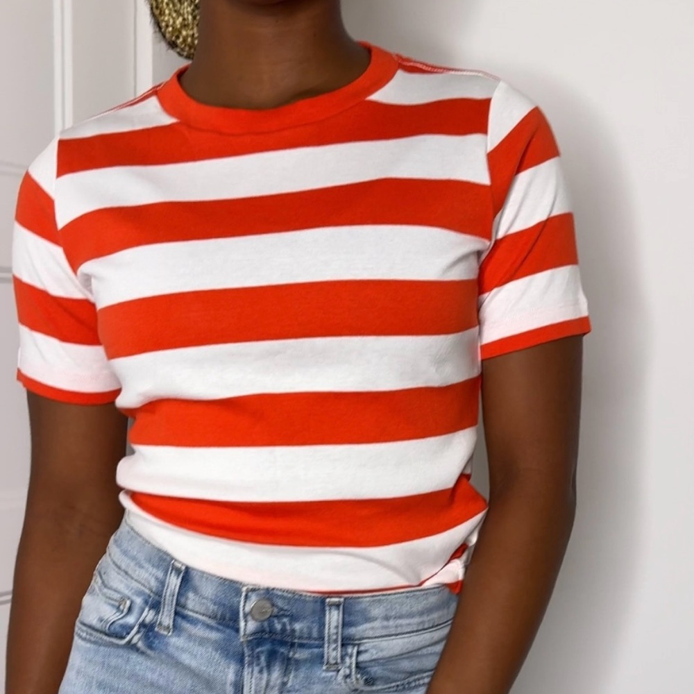 Darling Red & White Striped Tee
